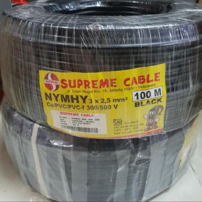 Promo SUPREME NYMHY 3X2.5 HITAM SERABUT JUAL PER ROLL 100 METER Diskon