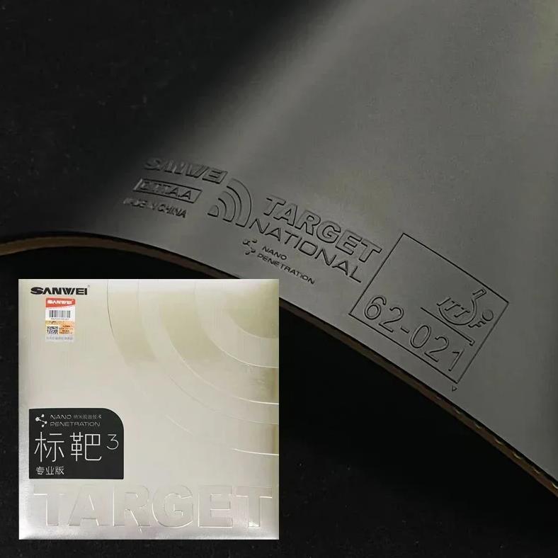 Sanwei-Target 3 Pro Table Tennis Rubber, Sticky ITTF Approved, National Nano Penetration, Ping Pong 