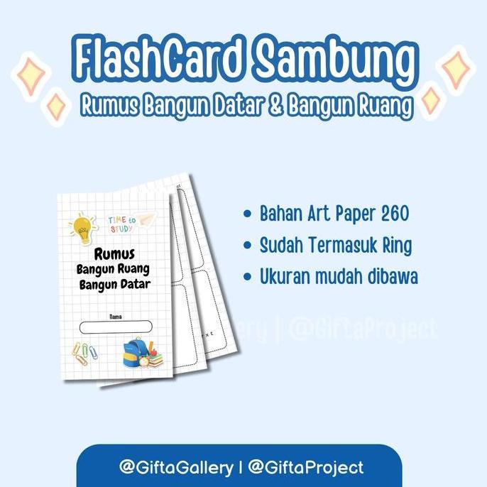 Tabel Perkalian dan Rumus Flash Card Edukasi