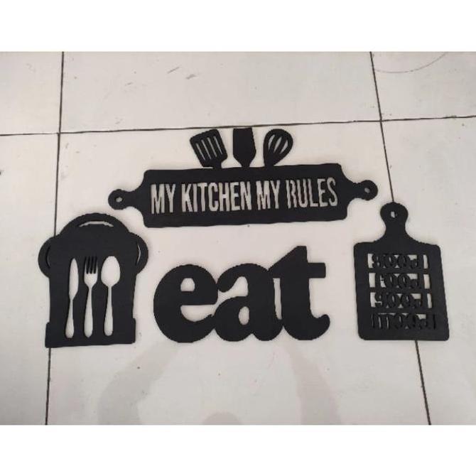 Hiasan Dinding Hiasan Dapur Kayu Plywood 5mm Pajangan warna Pink / Gold / Hitam