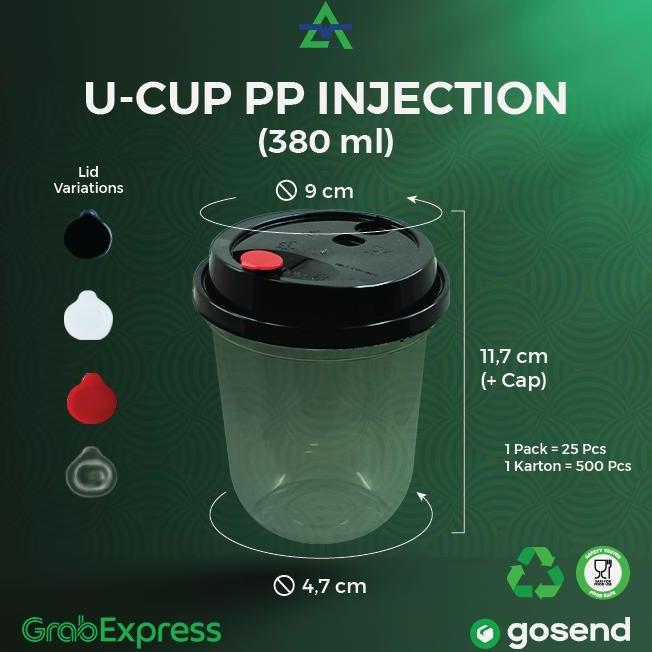 Pcs Cup Injection 12Oz Cup Injection 12Oz Gelas 380Ml Wingoh