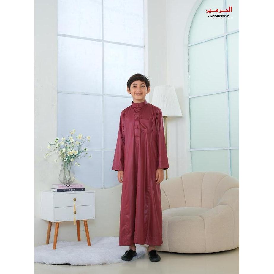 AL Haramain Jubah / Gamis Pria Remaja & Dewasa Viet Polos / Jubah AL Haramain | Maroon | Merah | Cok