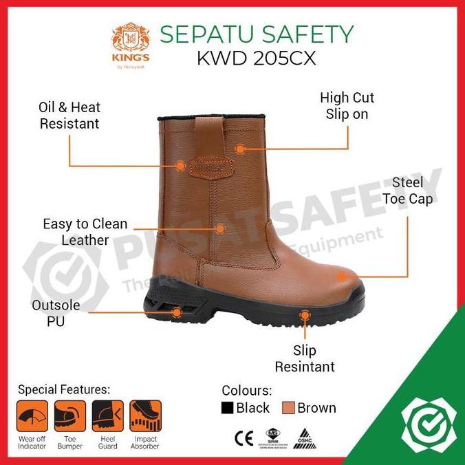 Amanaja- Sepatu Safety Boot Kings Kwd 205 Kerja Shoes