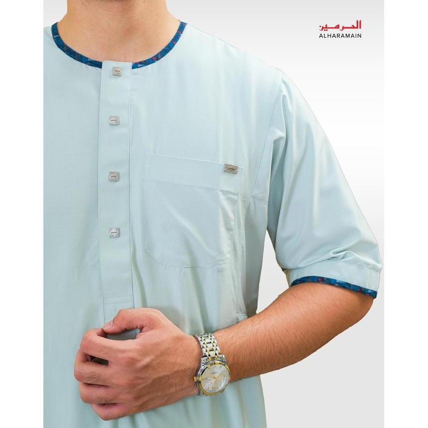 AL Haramain Jubah / Gamis Pria Remaja & Dewasa Premium (H 005) | Biru Gelap | Toska | Abu Tua