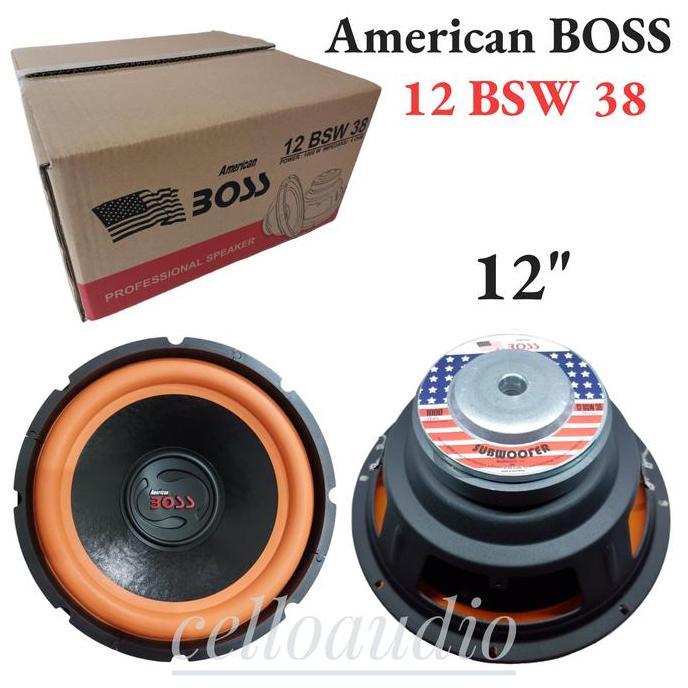 Subwoofer 12 Inch American Boss 12 BSW 38 Subwoofer 12" Double Coil terlaris
