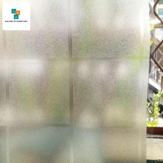 OK STIKER KACA SANDBLAST MOTIF KOTAK ''