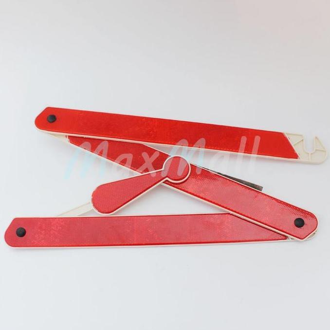 Amanbanget- Segitiga Pengaman Lipat Darurat Reflektor Mobil Emergency Triangle Merah