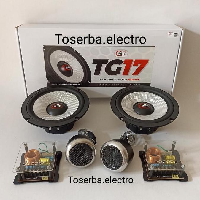 Speaker split 2way 6,5 inch Cello TG17 midbass plus full range audio mobil terlaris