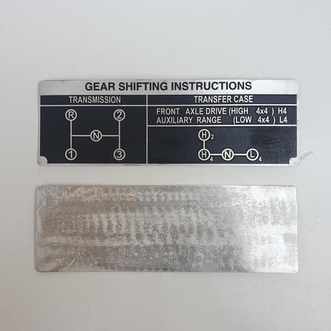 Plat Emblem Gear Shifting 3 Speed Toyota Landcruiser Hardtop Fj40 Cacat Produksi Minor Premium