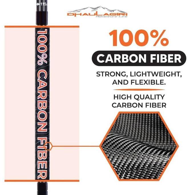 Trekking pole z3 dhaulagiri tongkat gunung carbon lipat foldable - tongkat gunung ultralight - treki