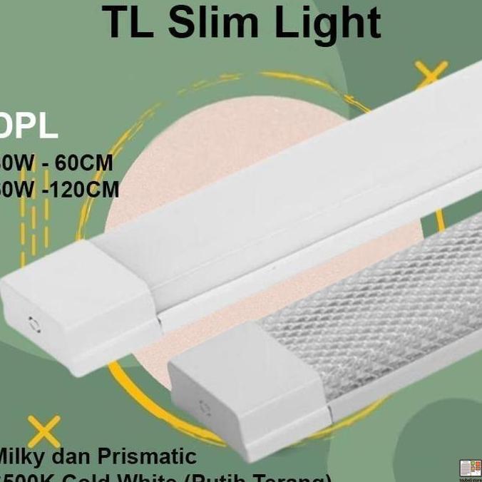 Lampu tl t8 tube light Slim LED 30W 60cm / 60W 120cm OB Outbow KS