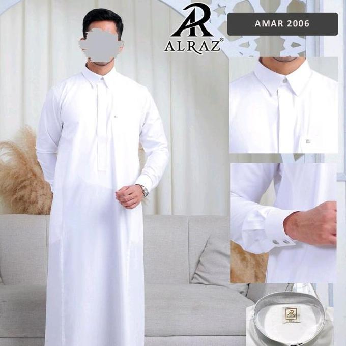 Jubah Alraz Kombinasi Manset Al Raz Premium