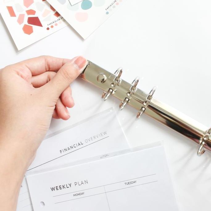 Lansungkirim- Transparent Binder Pink Paper