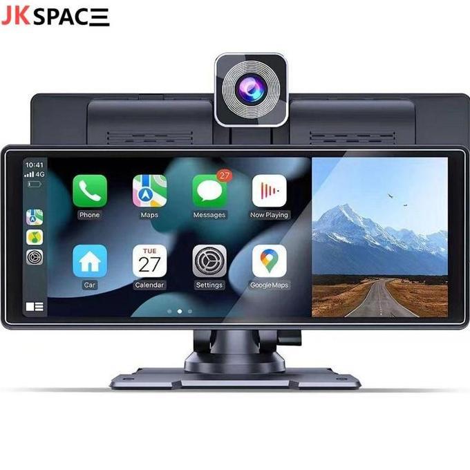 JK Nirkabel IOS Carplay&Android Auto 10+Kamera Layar Sentuh Mobil Navigasi Pemutar Video Multimedia 