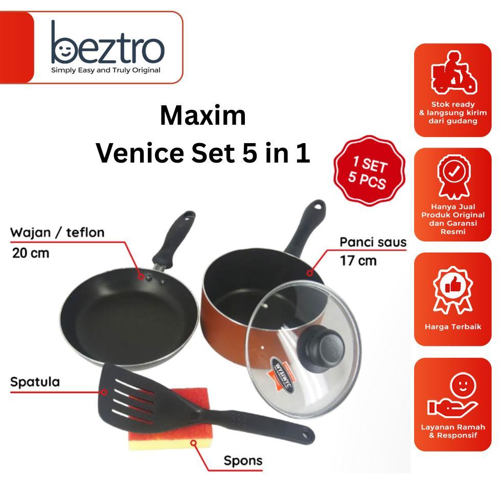 DISKON MAXIM VENICE 5PCS SET - VENICE5SET PANCI SET WAJAN ALAT DAPUR FRY PAN