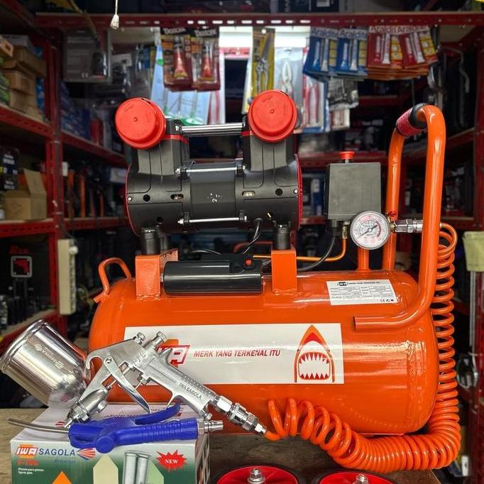 MARFIN_KONSIS - GUDANG JATEK MESIN KOMPRESOR ANGIN OILES SILENT 1 HP 25 LITER UNTUK ISI ANGIN DAN CA