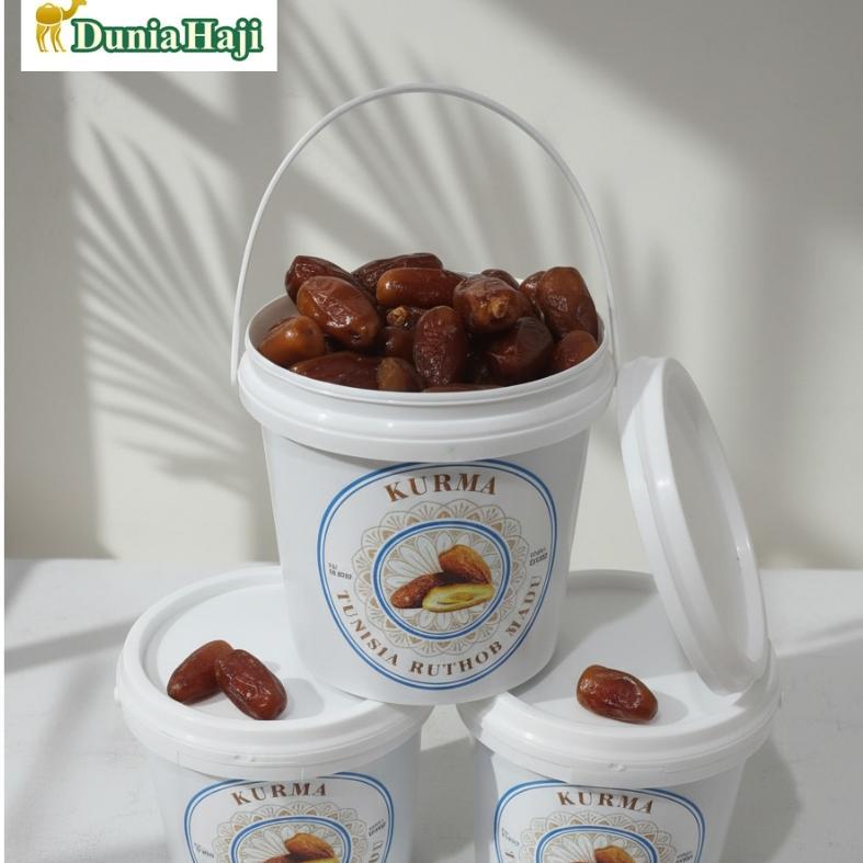 Kurma Tunisia 850Gr Ruthob Madu Ember Kurma Muda Makanan Kering Tidak terlalu Manis