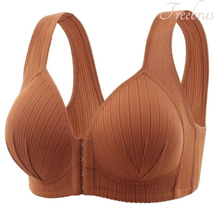 Yuksist- Lembut Push Up Bra Seamless Pakaian Dalam Wanita Bh Tanpa Kawat Kancing Depan Dewasa