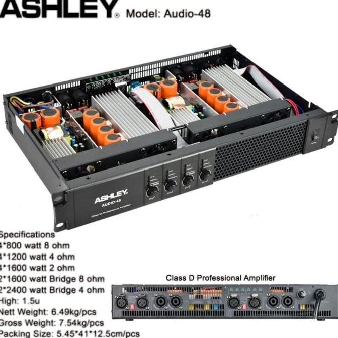 Promo Power Amplifier 4 Channel Class D ASHLEY AUDIO-48 AUDIO48 Audio 48 Diskon