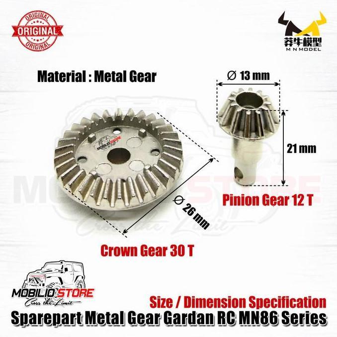 Lansungkirim- Spare Part Ori Metal Gear Axle Gardan Rc 4X4 Mn86K 86Ks 86S G500 1/12
