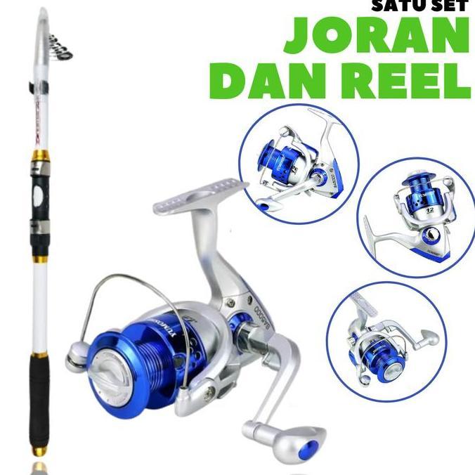 Paket Satu Set Alat Pancing Reel Joran Pancingan Murah