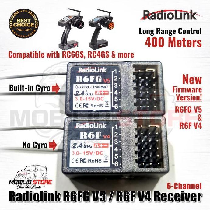 Lansungkirim- Radiolink R6Fg - R6F Receiver For Transmitter Rc6Gs, Rc4Gs Rc Crawler