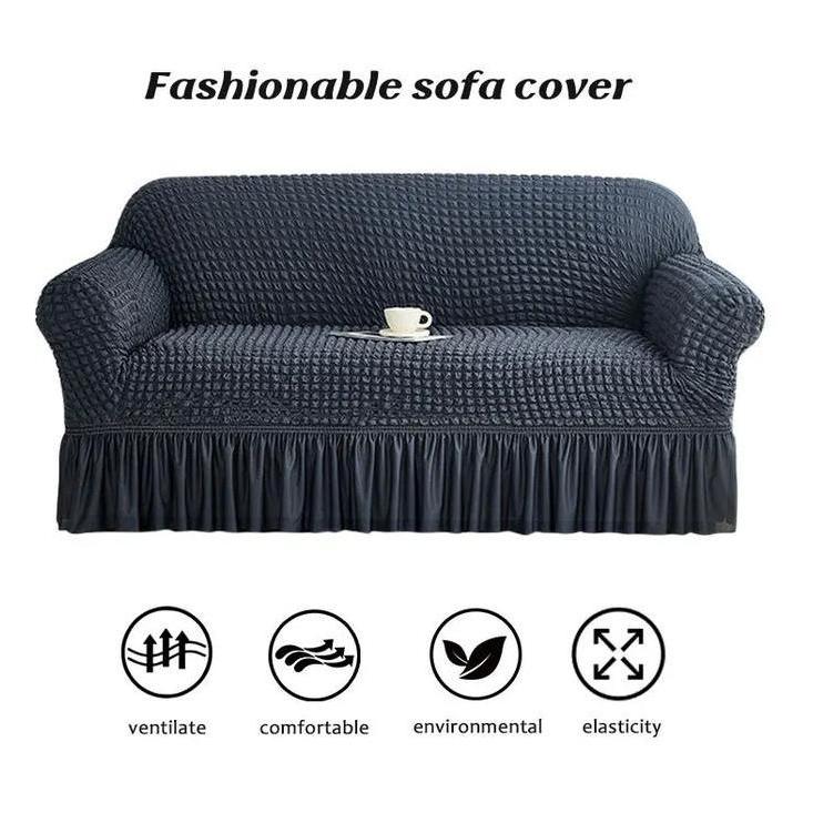 Bahan Benang Gelembung BaruSet Penutup Sofa Berpinggiran - Tahan Lama Dan Dapat Dicuci Cocok Untuk S
