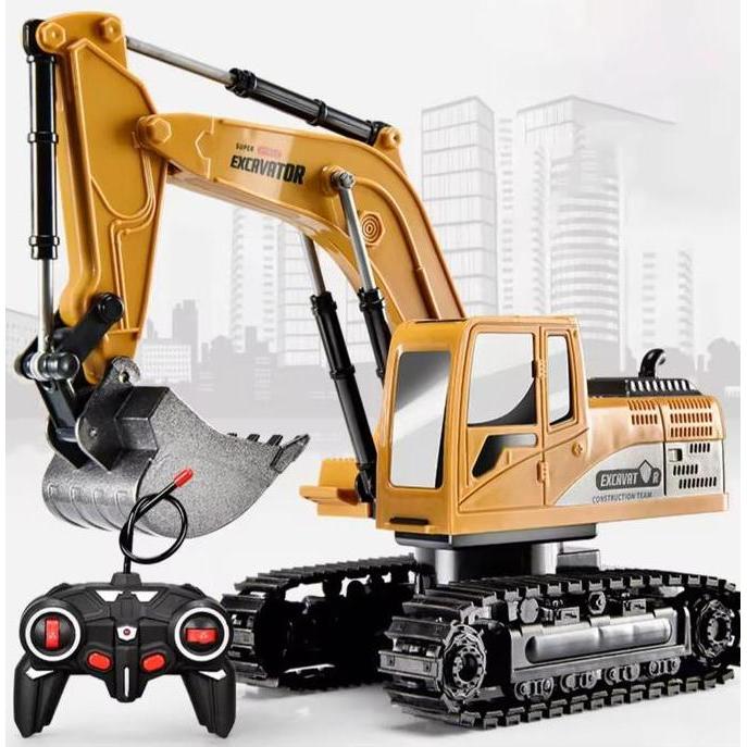 Lansungkirim- Mainan Rc Dump Truk Pasir Remote Control Musik Baterai Cas - Toys Kontrol Mobil Anak M