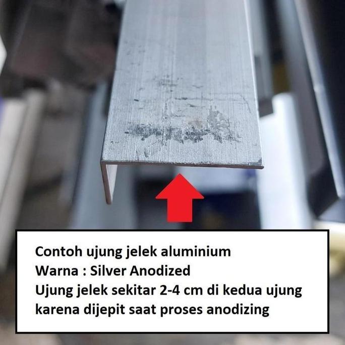 Hollow Kotak Aluminium - Sama Sisi - Ukuran Luar 3,18 cm x 3,18 cm (1-1/4 Inch) - Tebal 1 mm - Panja
