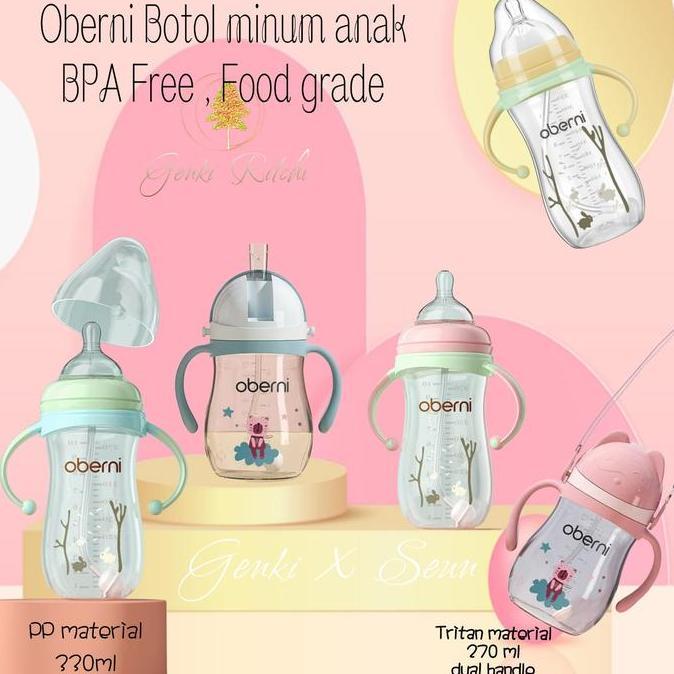 Oberni Botol Minum Botol susu Anak Bayi Baby BPA Free dgn Dot 330ml