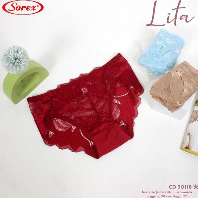 Sorex-Celana Dalam Wanita Sorex y Semi Transparant/CD Brokat/CD Renda/Free Size Fit to L