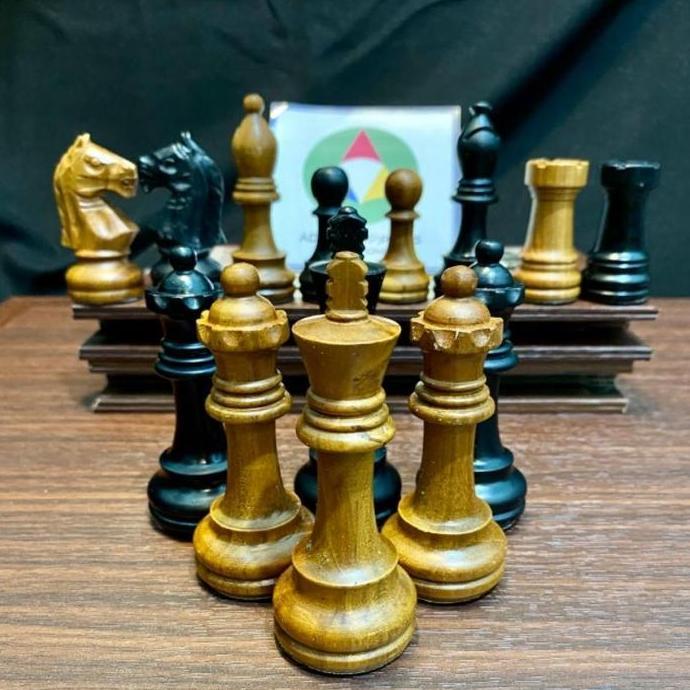 Papan Catur Set Kayu Jati Asli Premium Standar PERCASI Wooden Chess Board Games
