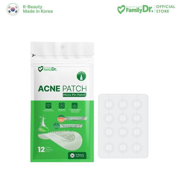 Sale Family Dr. Acne Patch Micro Pin 12 Pcs | Hydrocolloid Salicylic Acid | Patch Jerawat Siang Mala