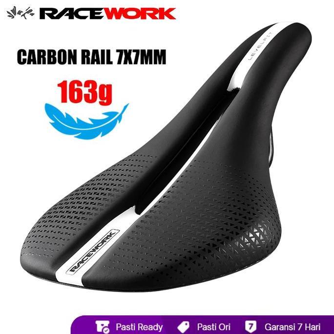 Racework LEVELFIT 145 mm With Carbon Rails And Nylon Base Lightweight Carbon-fiber Saddle Roadbike R