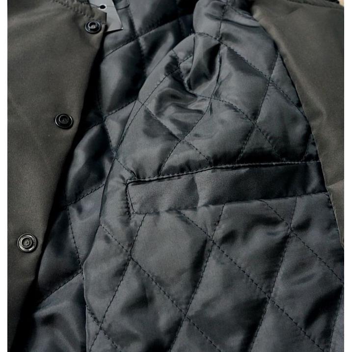 original miscast varsity jacket vintage chavez hitam