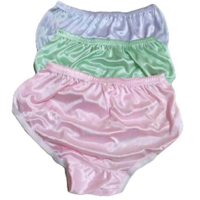 1 Lusin Celana Dalam Wanita Satin / 12Pcs CD Perempuan Nyaman Pendek Lembut