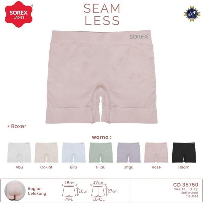 ISI [1pcs] [3pcs] [6pcs] cd celana dalam wanita boxer sorex 35750 hot pants seamless rajut  Pendek M