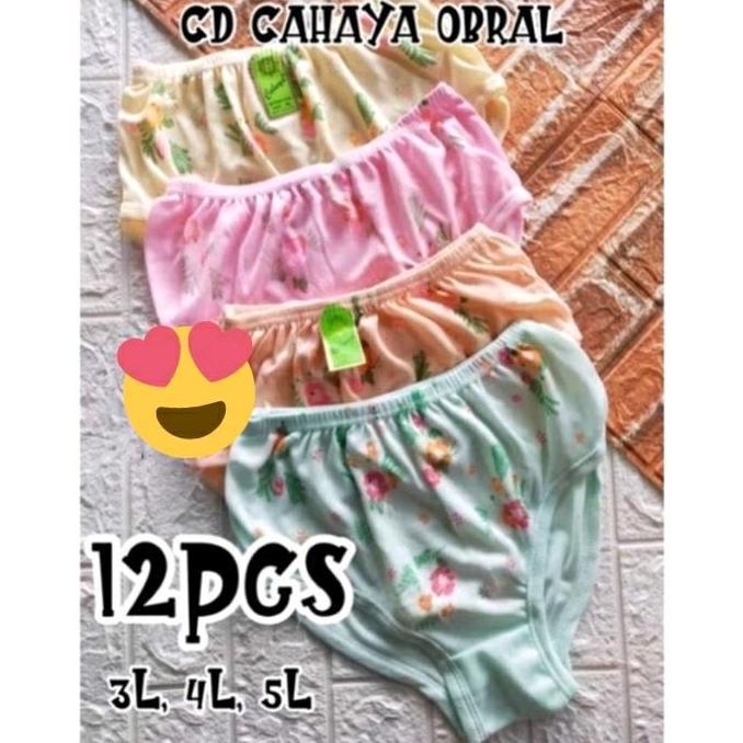 12 PCS CELANA DALAM WANITA OBRAL CD OBRAL WANITA