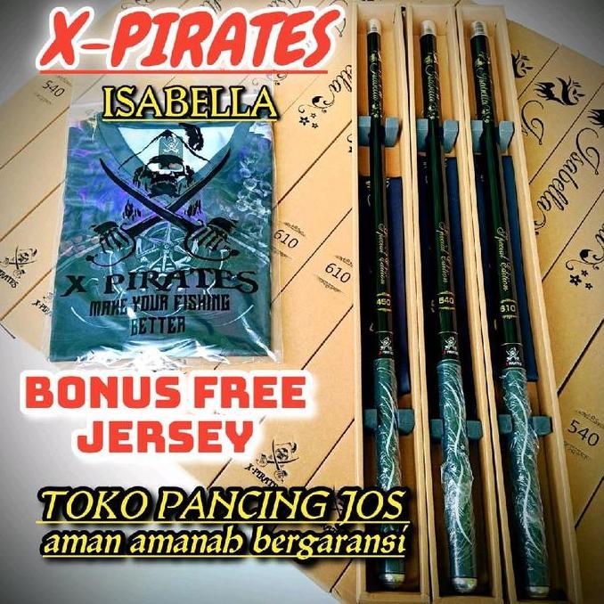Tegek isabella 450 540 610 Tegek X-pirates ini isabella BONUS JERSEY Joran tegek