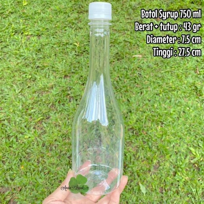 Botol SYRUP 750 ml botol sirup jus botol 750 ml unik PET food grade