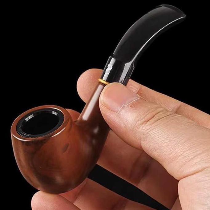 Grosir Premium Terbaru Sanda Pipa Rokok Tembakau Cangklong Tobacco Pipe Resin Ebony Wood - Sd103