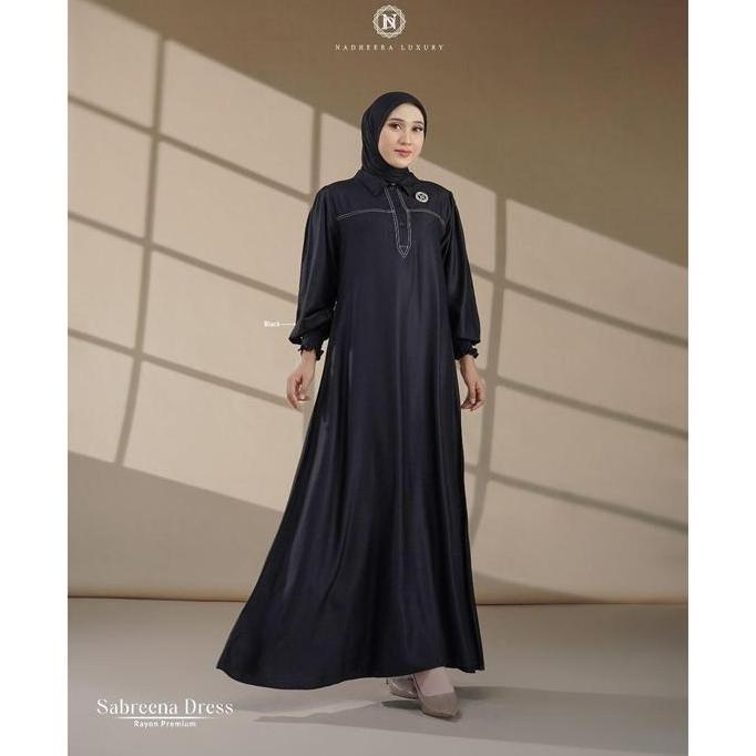 [BISA COD] SABREENA DRESS MIDI NADHEERA LUXURY POLOS RAYON PREMIUM SIMPLE NADEERA SABRINA GAMIS