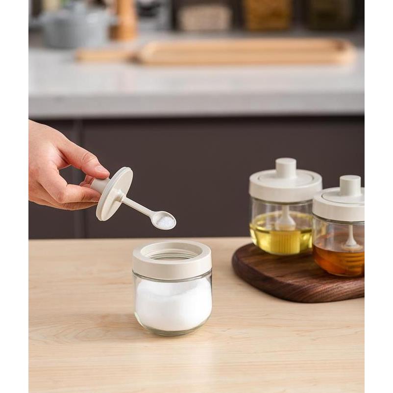 Bisakok- Pinmoo Seasoning Box Sauce W/ Spoon Kotak Bumbu Dapur Saos - Zz006