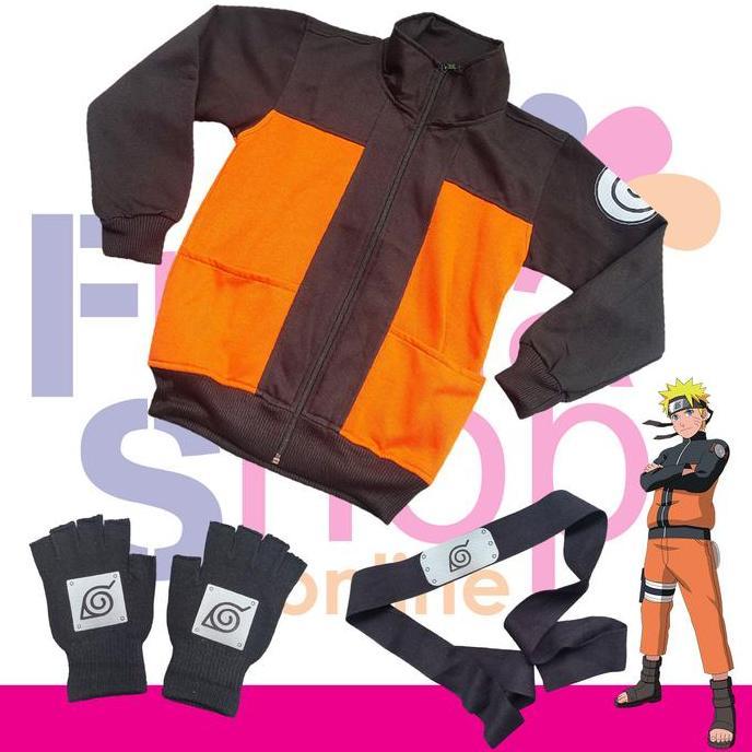 BELANJA SEKARANG Naruto Shippuden MLBB Paket Kostum Anak Jaket Sarung Tangan Headband BELANJA SEKARA