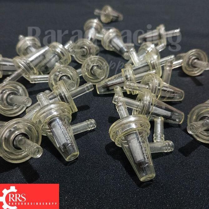 DV96 - FILTER BENSIN TRANSPARAN MODEL L FILTER BENSIN MAGNET  UNIVERSAL KRAN BENSIN MODEL KUNINGAN U