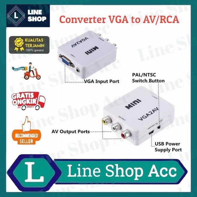 DR276 - CONVERTER VGA TO AV , ADAPTER VGA TO RCA / VGA2AV MINI
