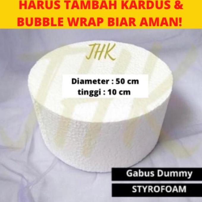 DCB1050 - Gabus Dummy Cake Styrofoam Bulat Tinggi 10 cm Diameter 50 cm