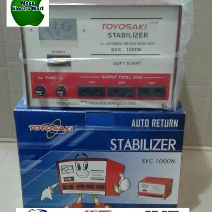 DR316 - Toyosaki Stabilizer 1000Watt SVC-1000N Auto Return Soft Start Meningkatkan Daya dan Kestabil