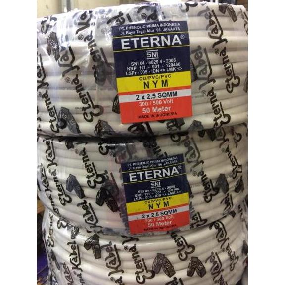 KABEL ETERNA NYM 2x2,5 / KABEL LISTRIK ETERNA NYM 2x2.5 |PER ROLL 50 M