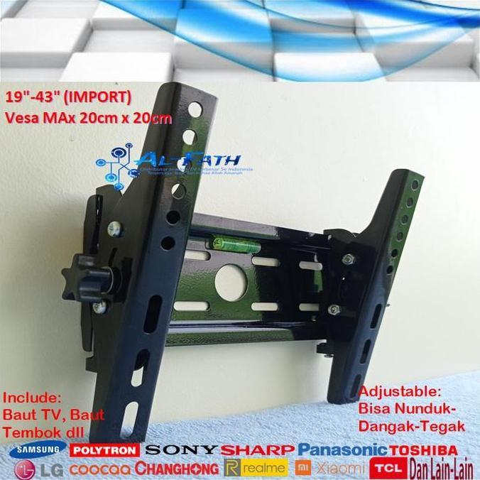 Allthebest- Bracket TV POLYTRON 14 s/d 43 inch QUALITY Garansi 100% cocok